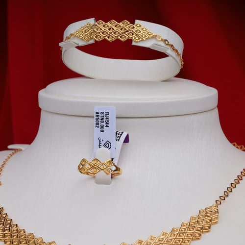 طقم خناقي ذهب بحريني عيار 21 الوزن 26.94 جم