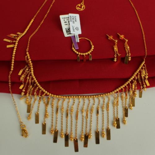 طقم ذهب عيار 21