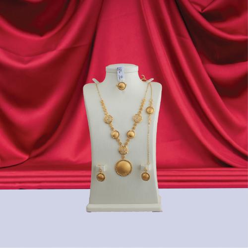 طقم ذهب بحريني عيار 21 الوزن 24.90 جم