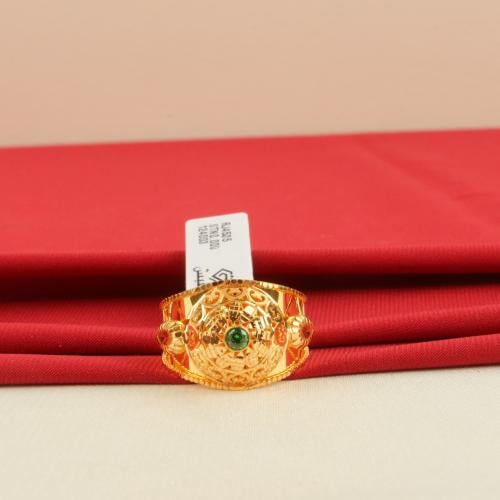 خاتم ذهب عيار 21 تصميم عصري الوزن 4.77 جم