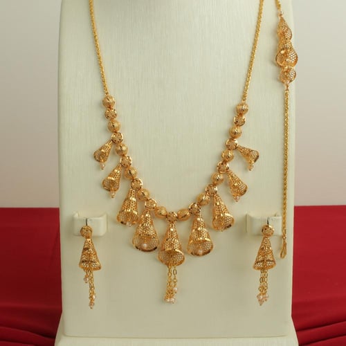 طقم ذهب عيار 21