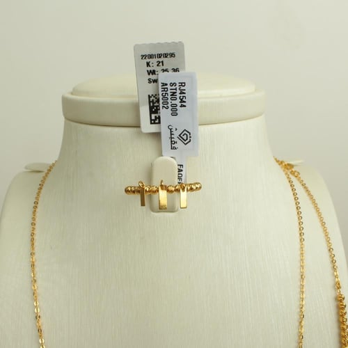 طقم ذهب عيار 21