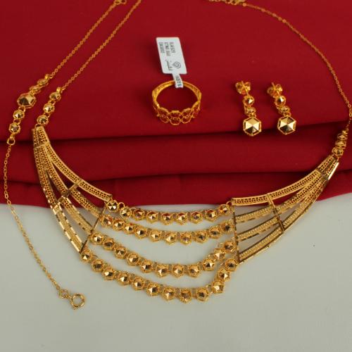 طقم ذهب عيار 21