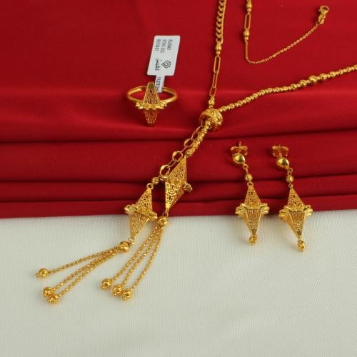 طقم ذهب عيار 21