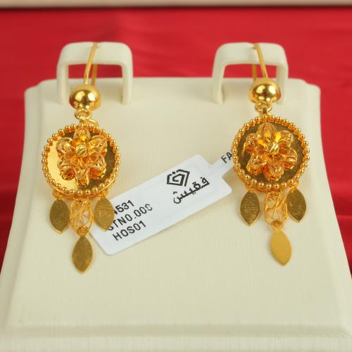 حلق ذهب عيار 21