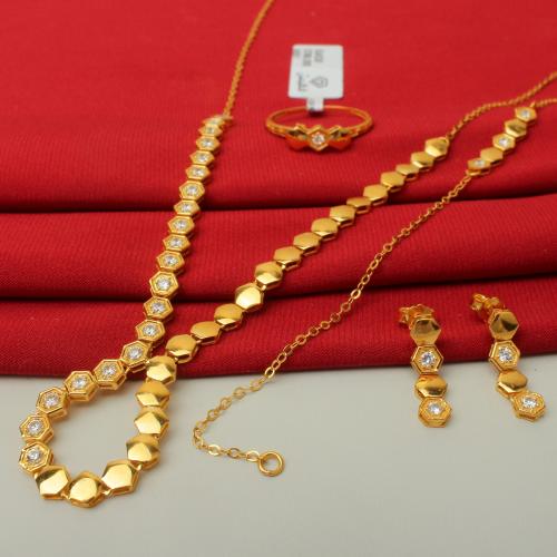 طقم ذهب عيار 21