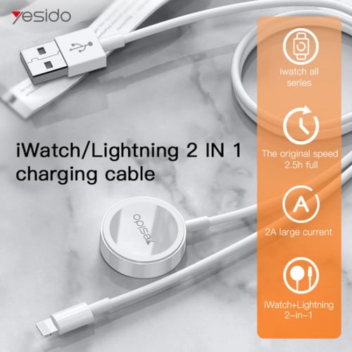 كيبل شحن مغناطيسي لساعات آبل مع شاحن ايفون ca70 من...