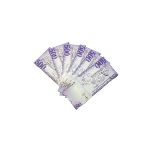 Eidi Envelopes 500 Riyal Note Design Envelope for Cash Gift Currency Themed for Eid Celebrations (Pack of 6)