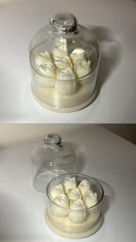 شمعه توليب كبيره زجاجيه