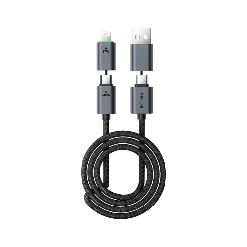 كيبل انفنكس 4in1 Max 240W 1m Data cable - أسود