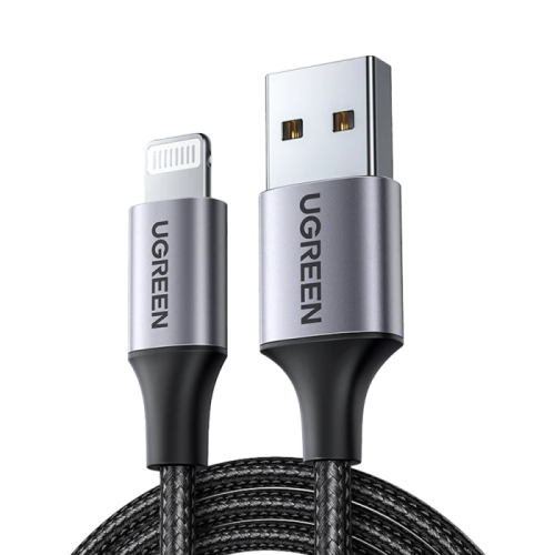 يوجرين -سلك شاحن نايلون مظفر USB إلى آيفون بطول 1...