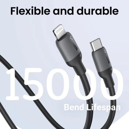 يوجرين - سلك شاحن من USB-C إلى آيفون سيلكون بطول 1...