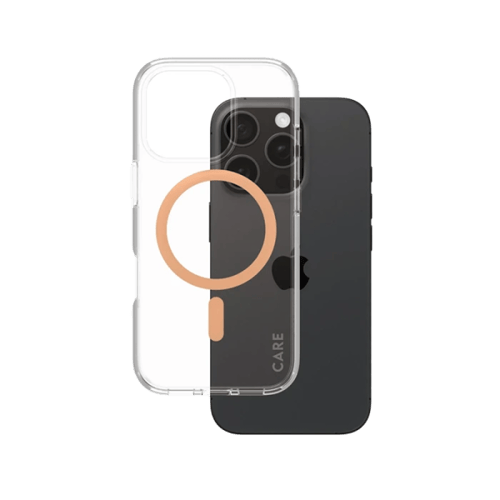 بانزر جلاس-كفر حماية ايفون 16 برو CARE مع حامل و ي...