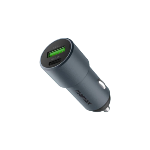 موماكس- شاحن سيارة UC15E بمنفذ PD 20 واط ومنفذ USB...