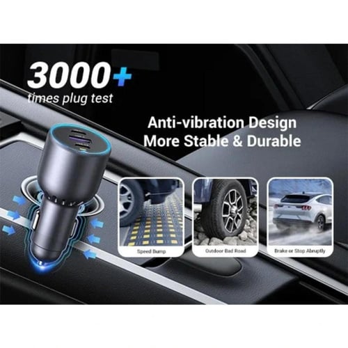 يوجرين -شاحن سيارة بمنفذي USB-C PD + USB-A بقوة 13...