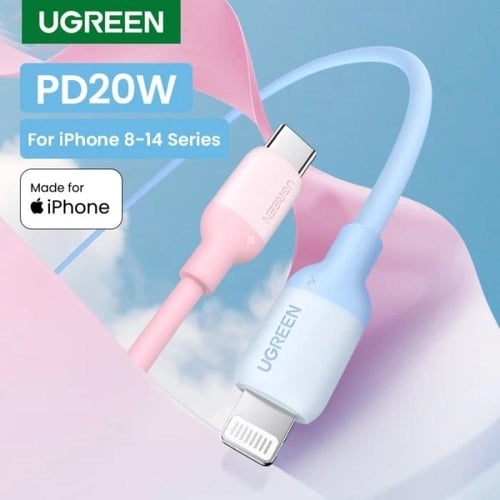 يوجرين - سلك شاحن من USB-C إلى آيفون سيلكون بطول 1...