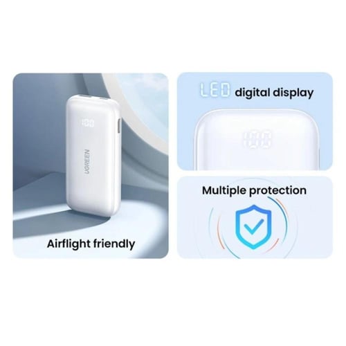 يوجرين-شاحن متنقل بمنفذ PD وبمنفذ USB وبسعة 10000...