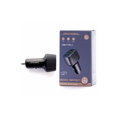 جيبل- راس شاحن سيارة PD و USB قوة 63 واط