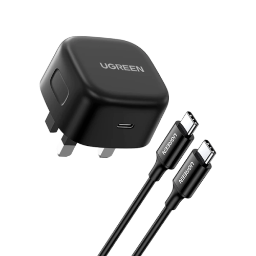 يوجرين -شاحن جداري بمنفذ USB-C بقوة 25 واط مع سلك...