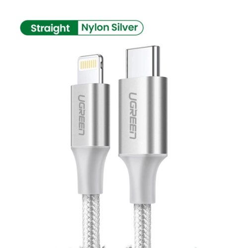 يوجرين - سلك شاحن نايلون مظفر USB-C إلى آيفون بطول...