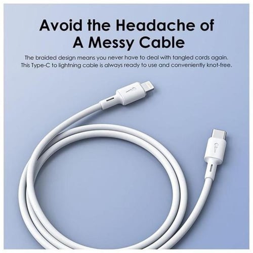 أورايمو | سلك شاحن تايب سي إلى لايتينج | بطول 1 مت...