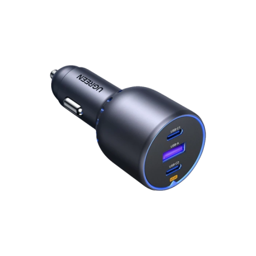يوجرين -شاحن سيارة بمنفذين USB-C وبمنفذ USB بقوة 7...