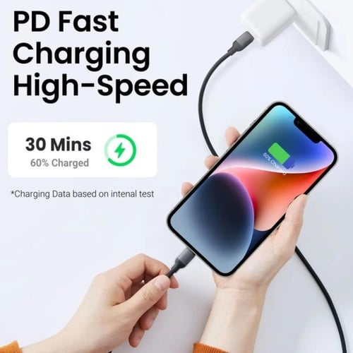 يوجرين - سلك شاحن من USB-C إلى آيفون سيلكون بطول 1...