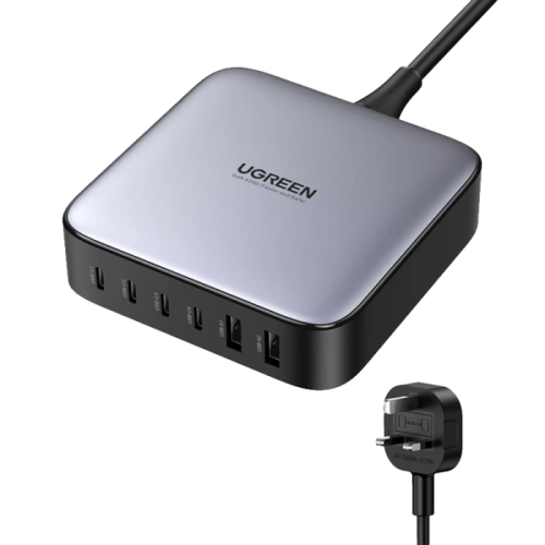 يوجرين - شاحن مكتبي أربع منافذ PD وبمنفذين USB بتق...