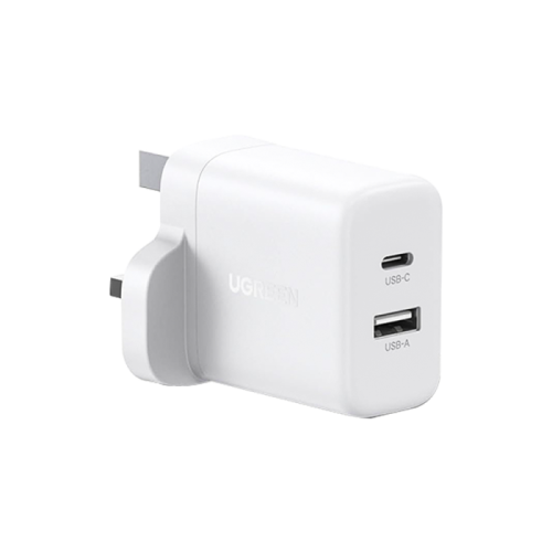 يوجرين - شاحن جداري بمنفذ USB-C ومنفذ USB وبقوة 20...