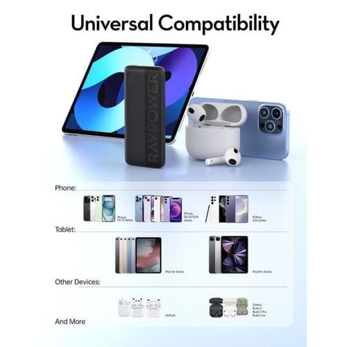 راف باور شاحن متنقل 10000 ملي أمبير أسود