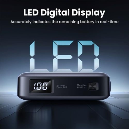 يوجرين - شاحن متنقل بـUSB-C مدمج ومنفذ USB-C بسعة...