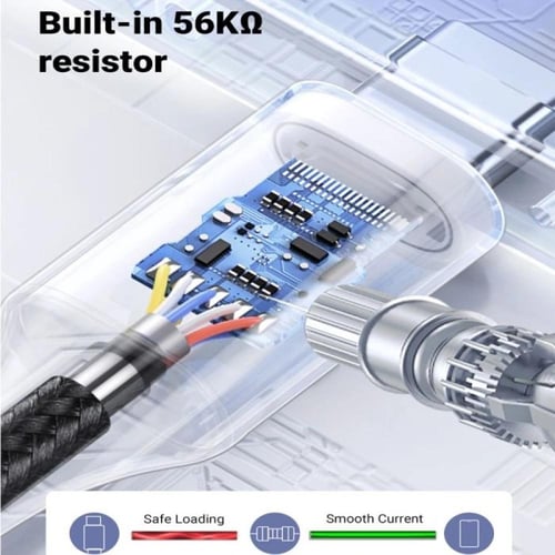 يوجرين -سلك شاحن نايلون مظفر USB إلى USB-C بطول 1...