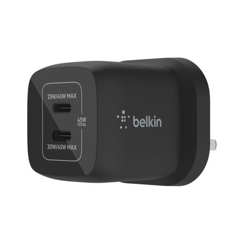 بيلكن | شاحن جداري بمنفذين تايب سي بقوة 45 واط