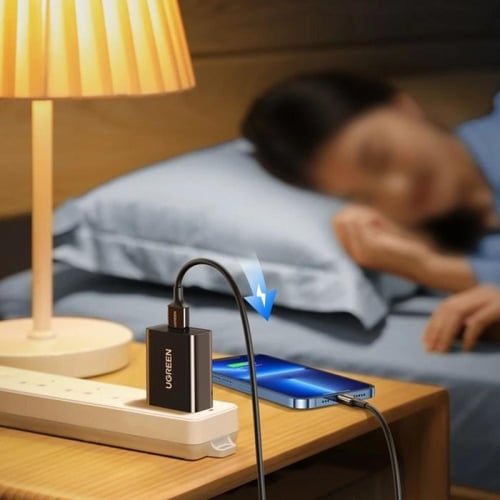 يوجرين -سلك شاحن USB إلى آيفون بطول 1 م - أسود