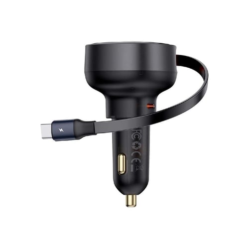 بيسوس | شاحن سيارة Enjoyment Pro قابل للسحب مع كيب...