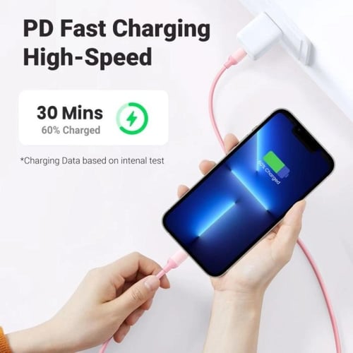 يوجرين - سلك شاحن من USB-C إلى آيفون سيلكون بطول 1...