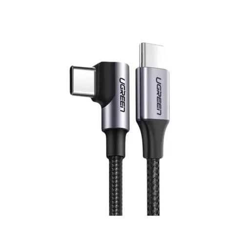يوجرين - سلك شاحن من USB-C إلى USB-C بزاوية 90 درج...
