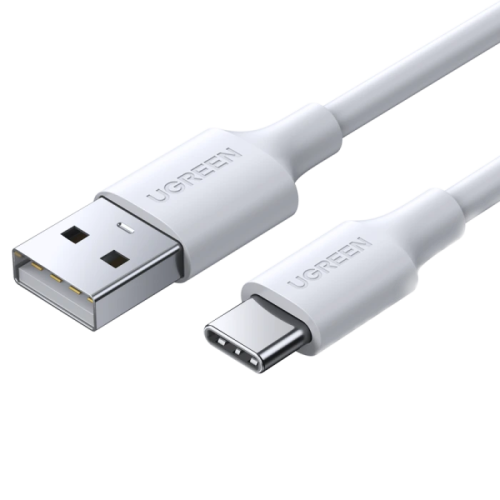 يوجرين -سلك شاحن USB إلى USB-C بطول 1 م - أبيض