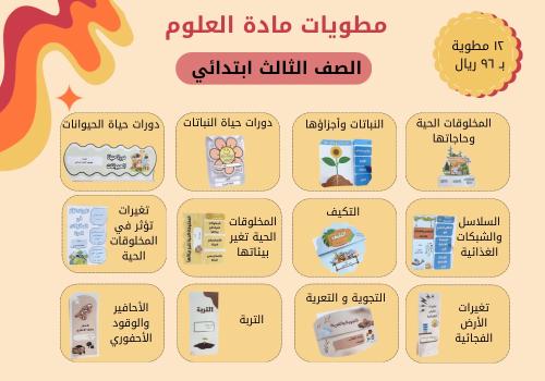 مطويات العلوم- صف ثالث ابتدائي ( الفصل الدراسي الأ...