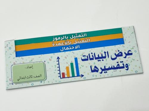 مطوية عرض البيانات وتفسيرها- رياضيات ثالث ابتدائي