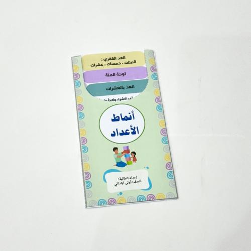 مطوية أنماط الأعداد- رياضيات أول ابتدائي