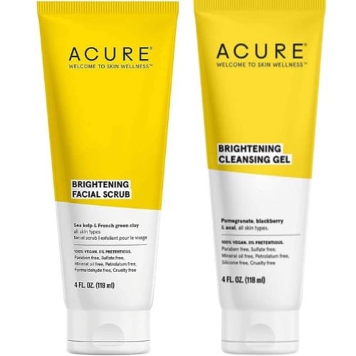 مجموعة اكيور من مقشر تفتيح وجل تنظيف البشرة