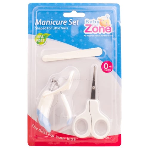 طقم أطفال 3 قطع قصاصة ومقص ومبرد Baby care Zone