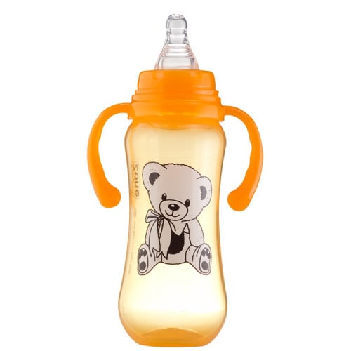 رضاعة بلاستيك ملونة من بيبي زون 240 مل