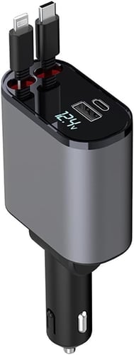 شاحن سيارة قابل للسحب من يو ال اتش واي سي، شاحن سي...