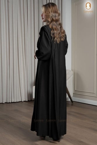 عباية كلوش ثلات خطوط كم مطاط - لتين