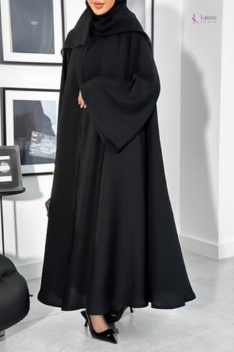 عباية سادة عملية عصرية بقصة واسعة ومريحة - لتين ست...