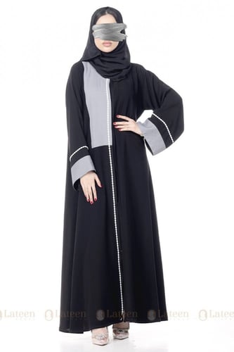 عباية ملونة من الصدر والاكمام - لتين