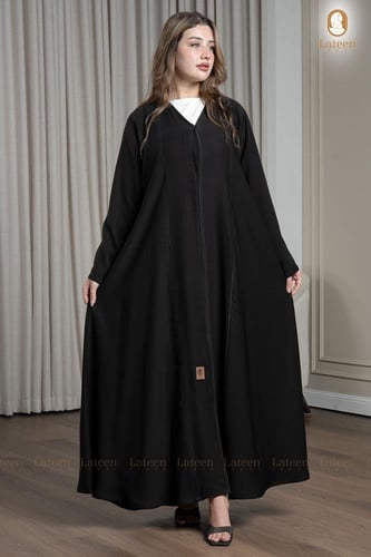 عباية كلوش عملية مميزة بكسرات- لتين