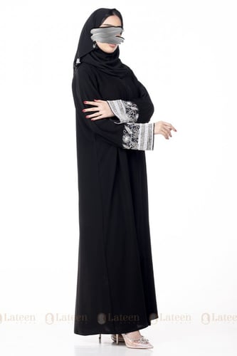 عباية رسميه مزينه تطريز ف الكم - لتين